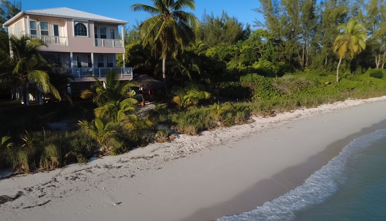 The beach at Abaco Palms - with the water steps from your door...