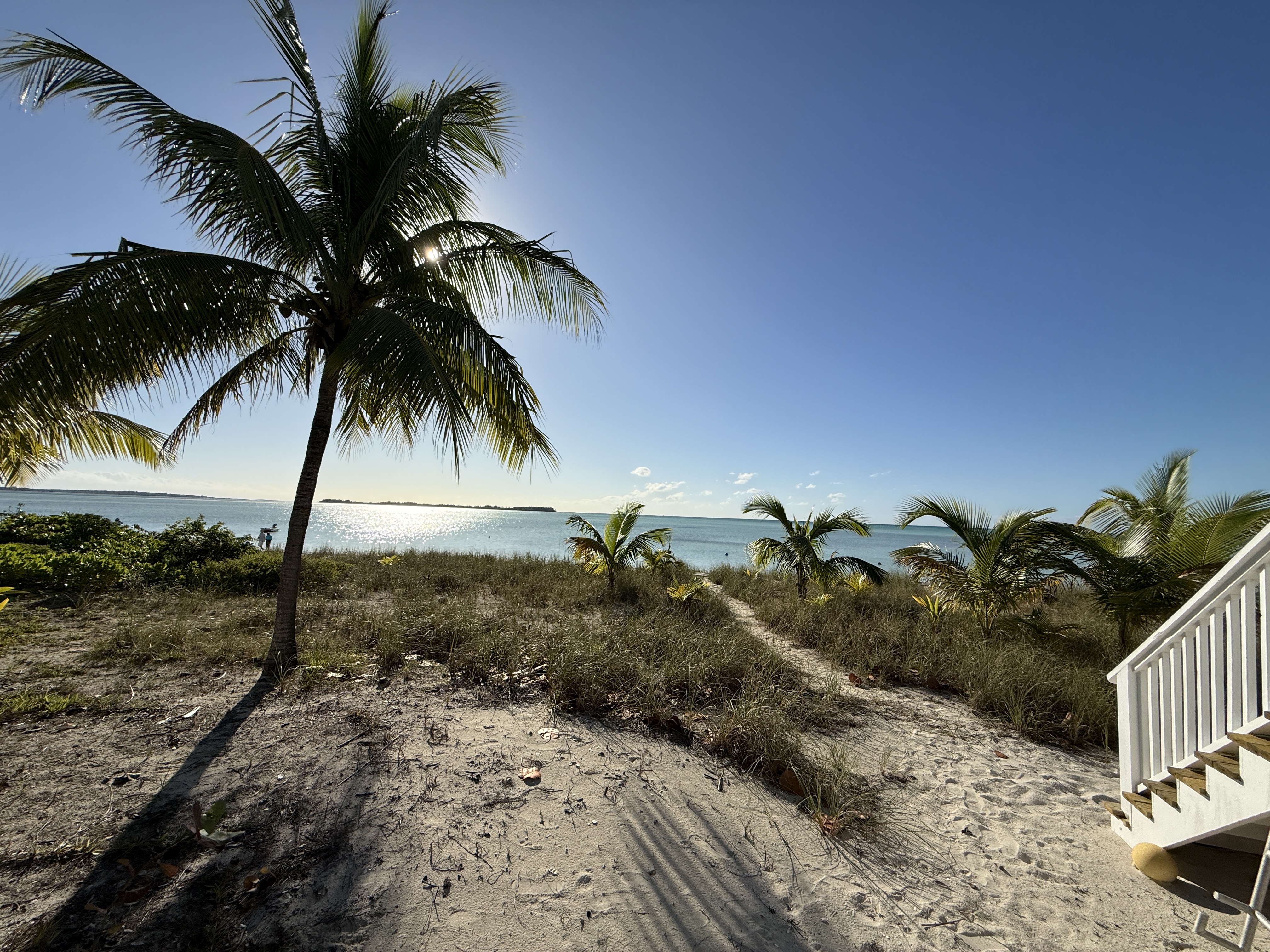 View from the beach level deck with ocean panorama