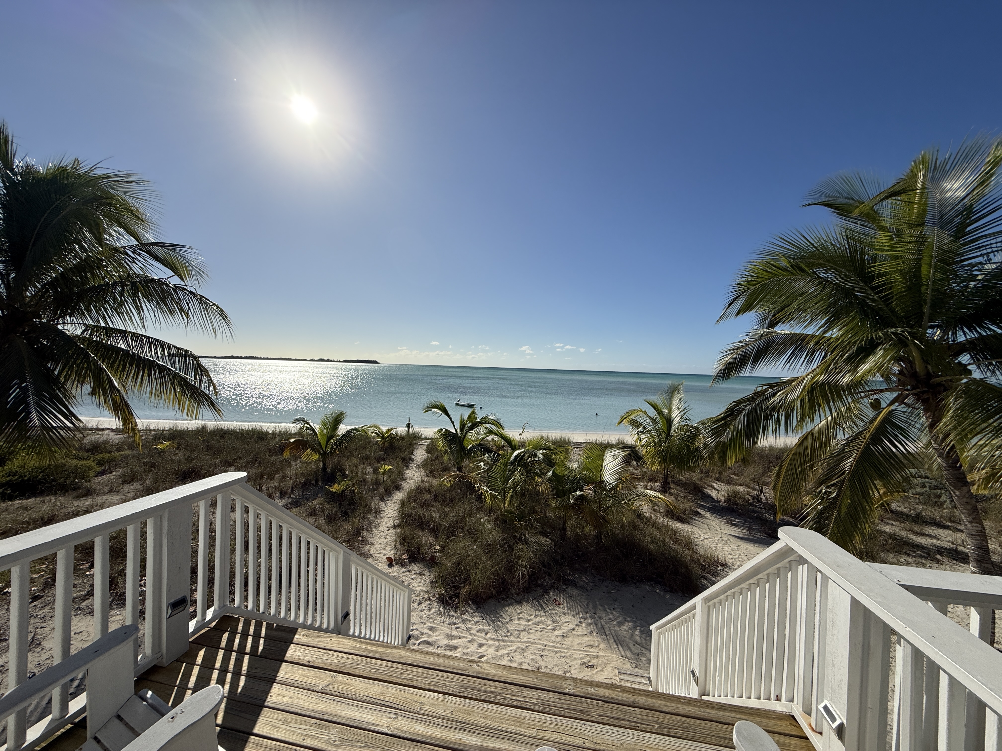 The star-gazing section of the deck is open to the sun by day and the stars by night