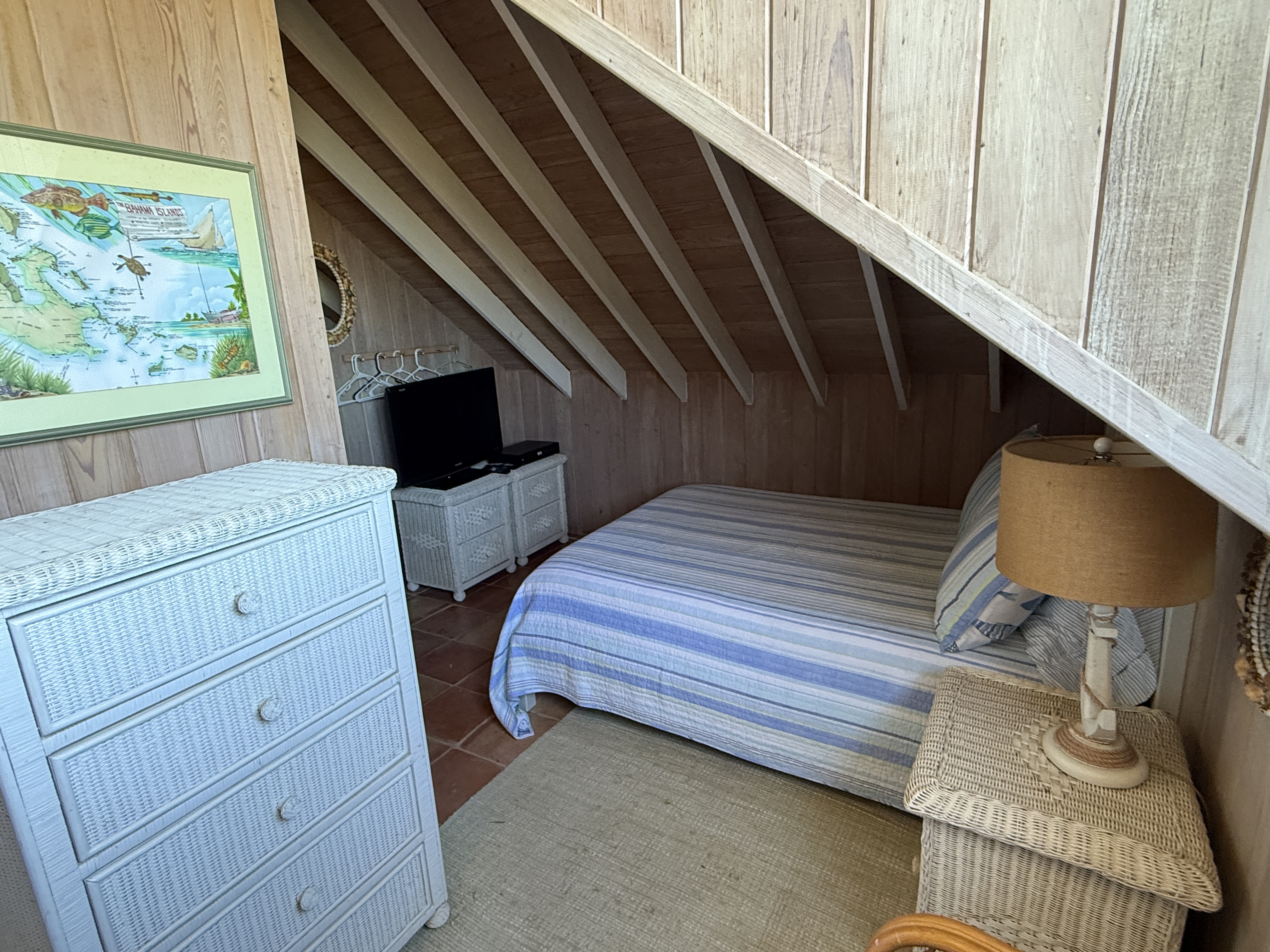 The 2nd top floor bedroom has 2 comfortable, full-size beds