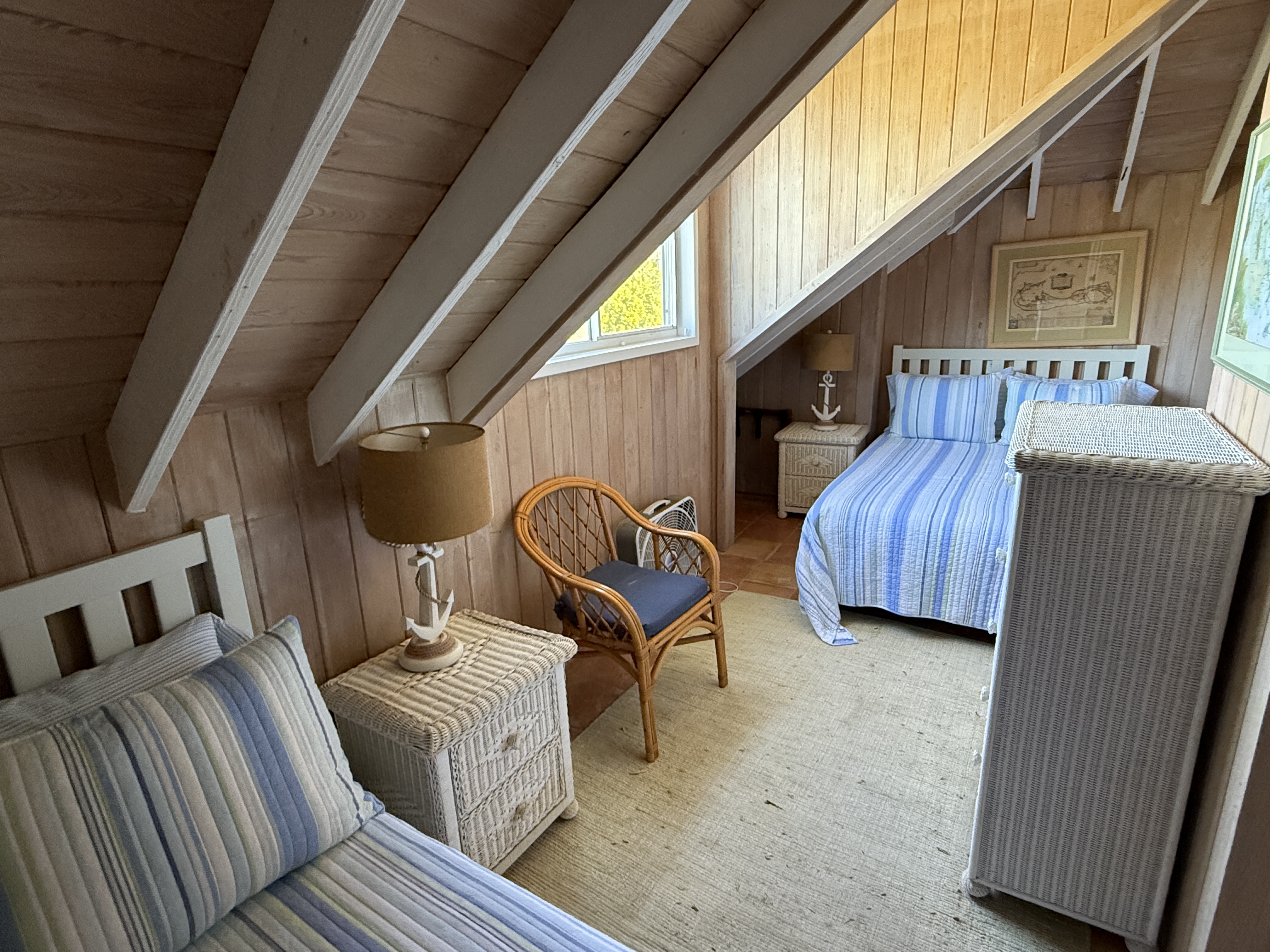 The 2nd bedroom on the top floor with 2 full-size beds