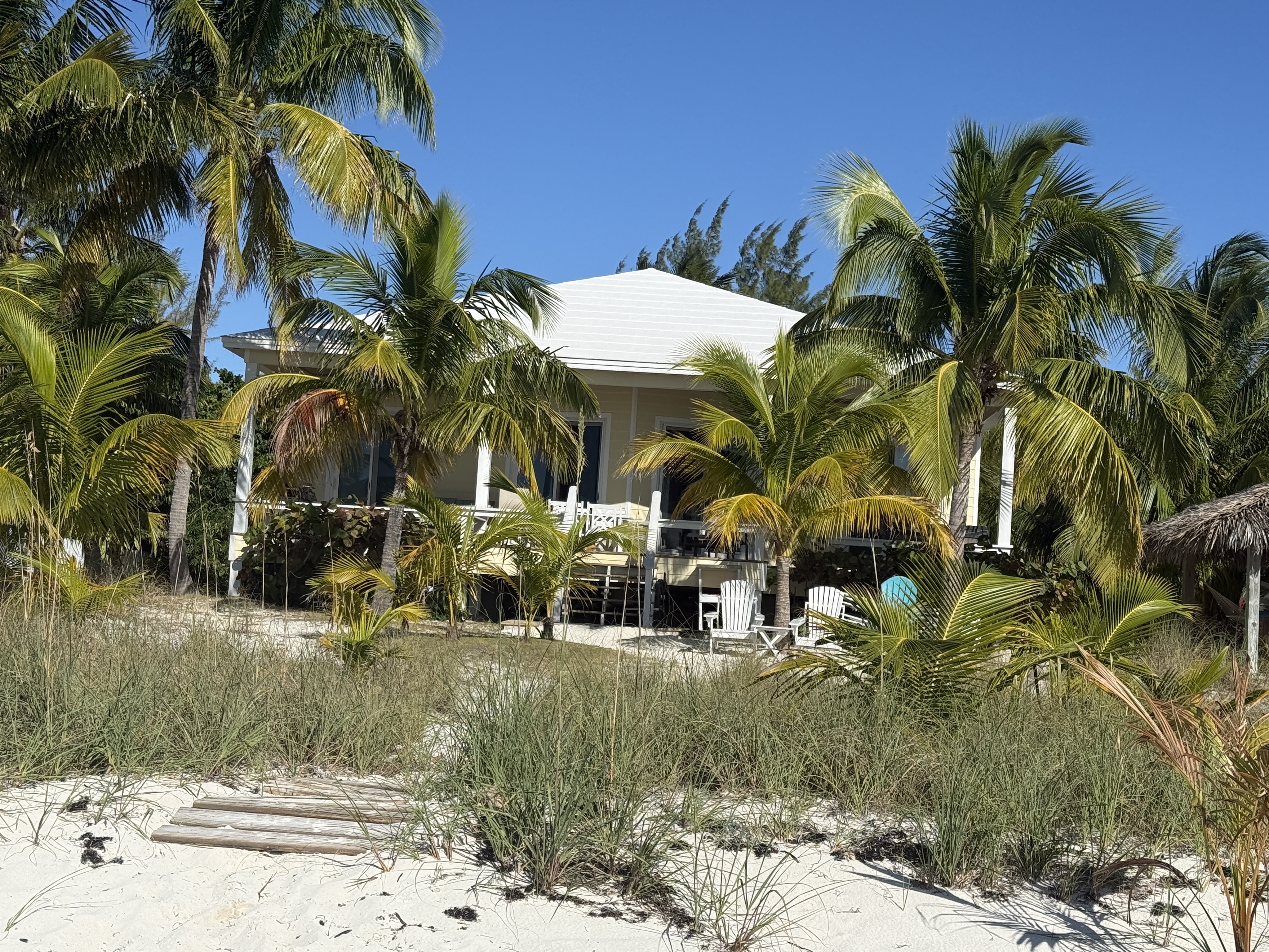 Kokomo cottage viewed from the beach