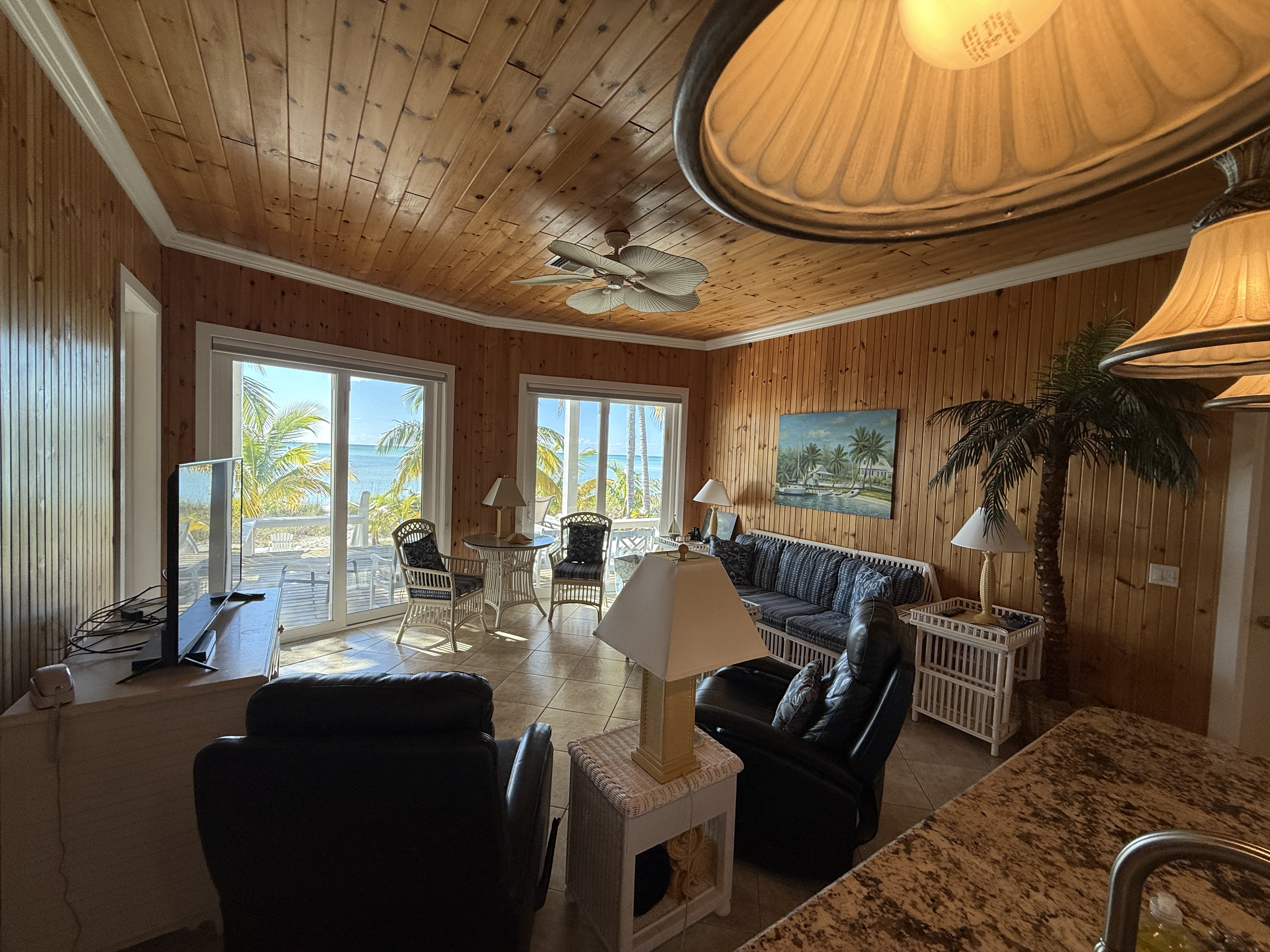 The living area viewed from the kitchen