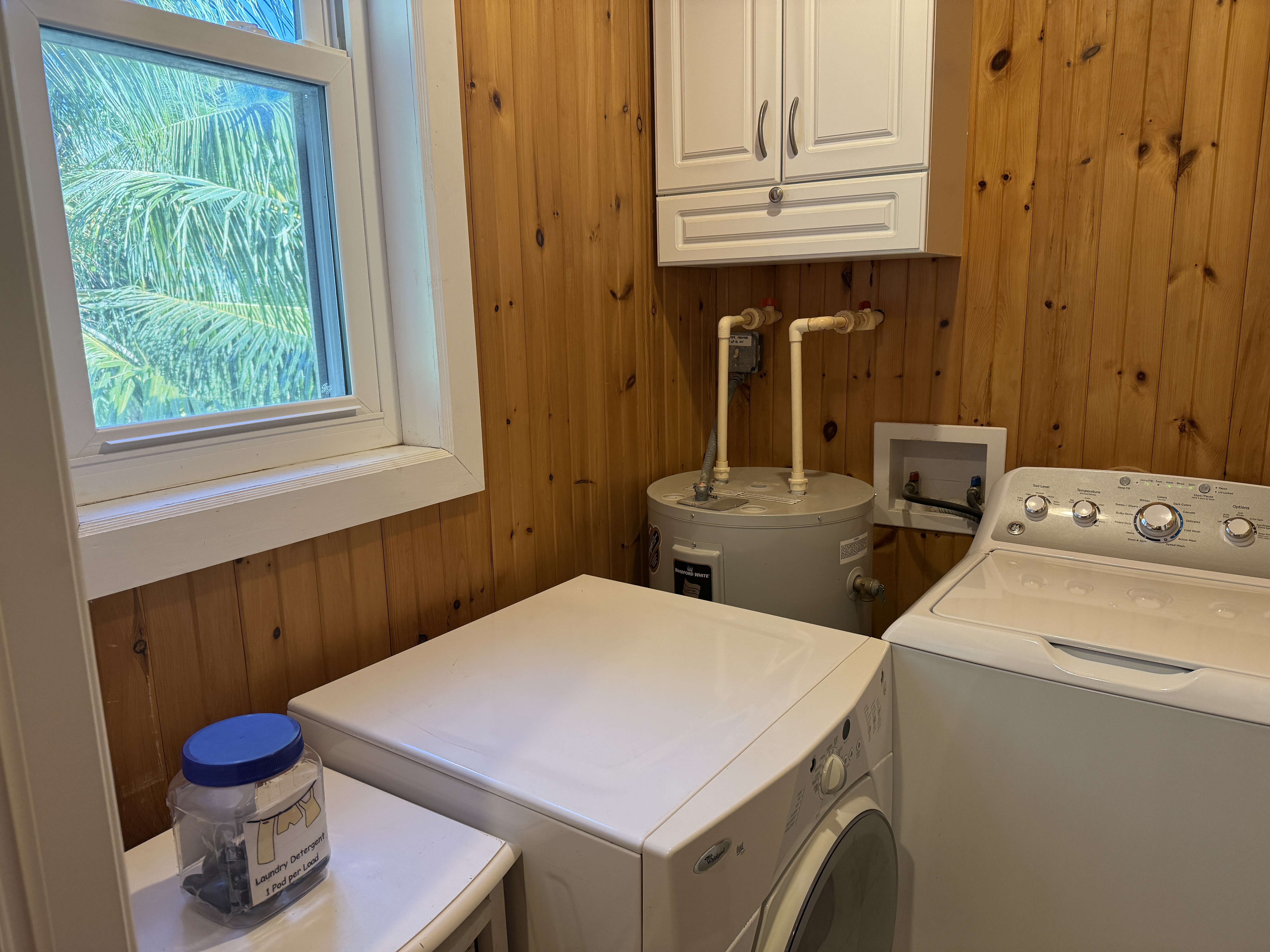 The Laundry Room has a full size washer & dryer and large pantry area