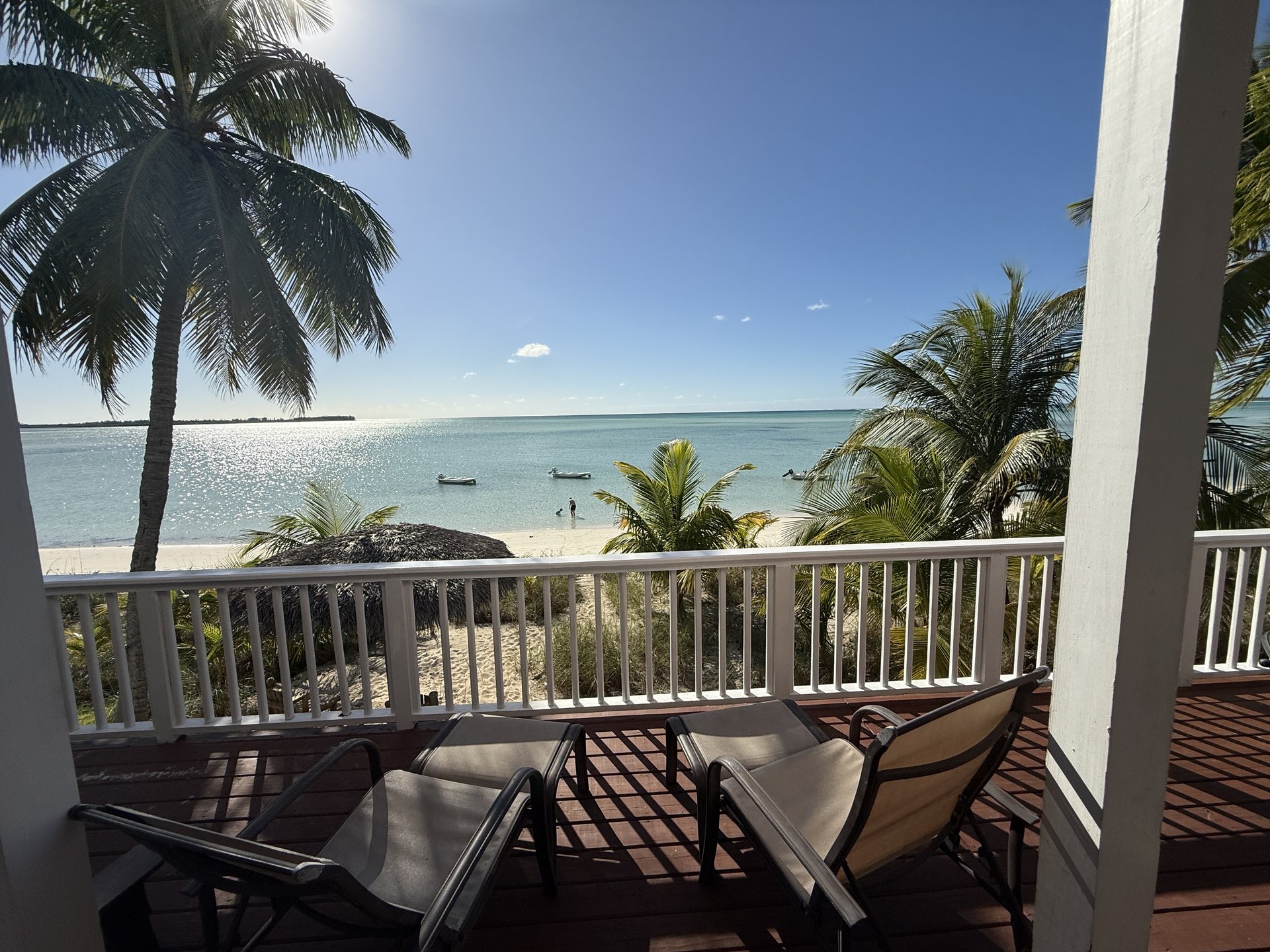 The elevated deck overlooking the Atlantic is the perfect spot to relax and enjoy the ocean view and breeze