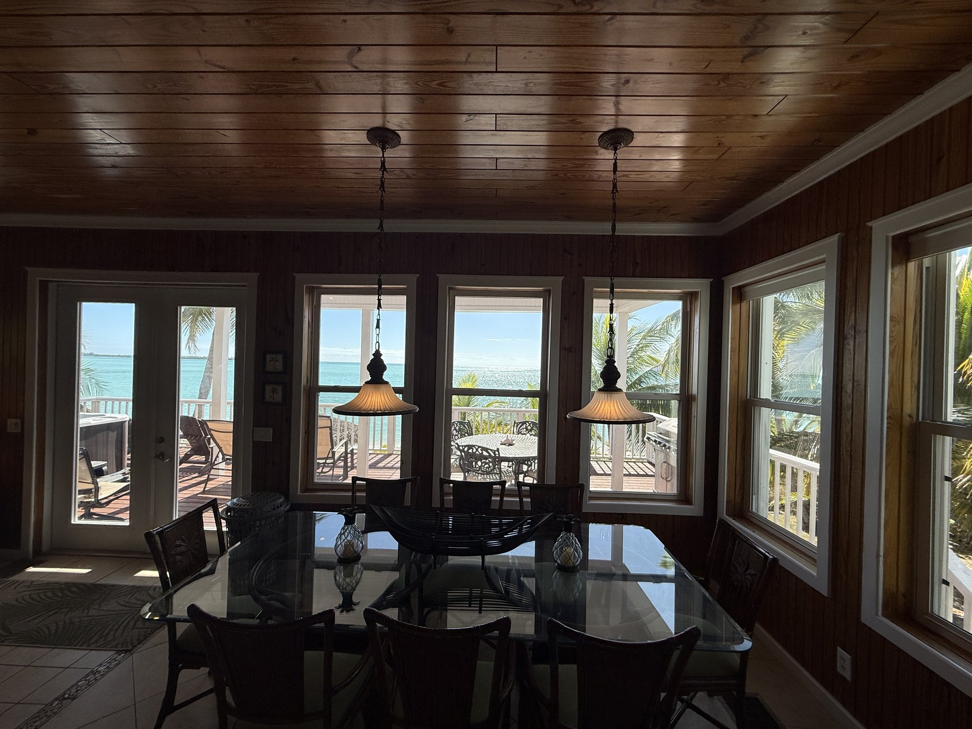 Dining with an ocean view