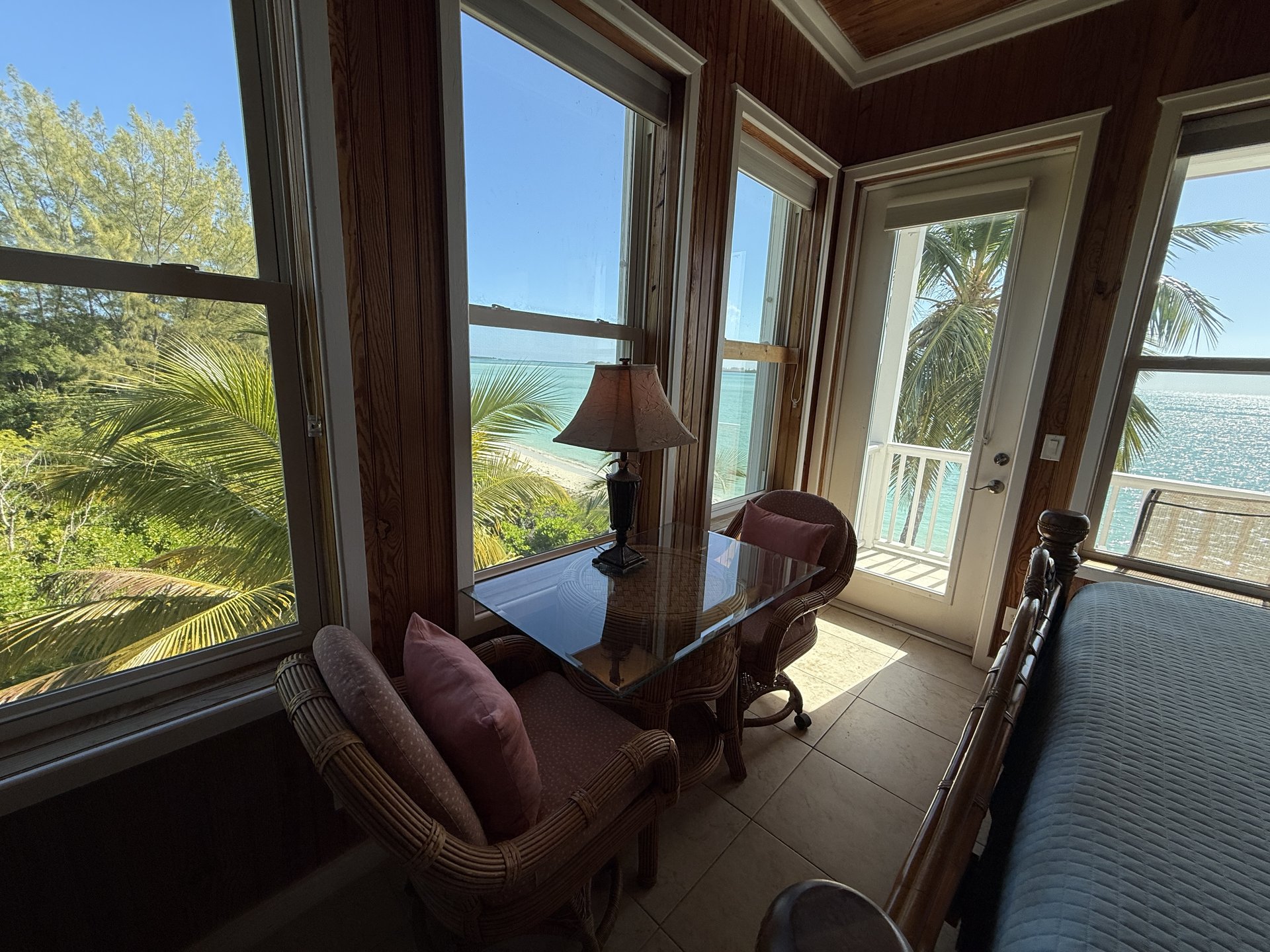 East Master Suite sitting/work area with panoramic ocean views