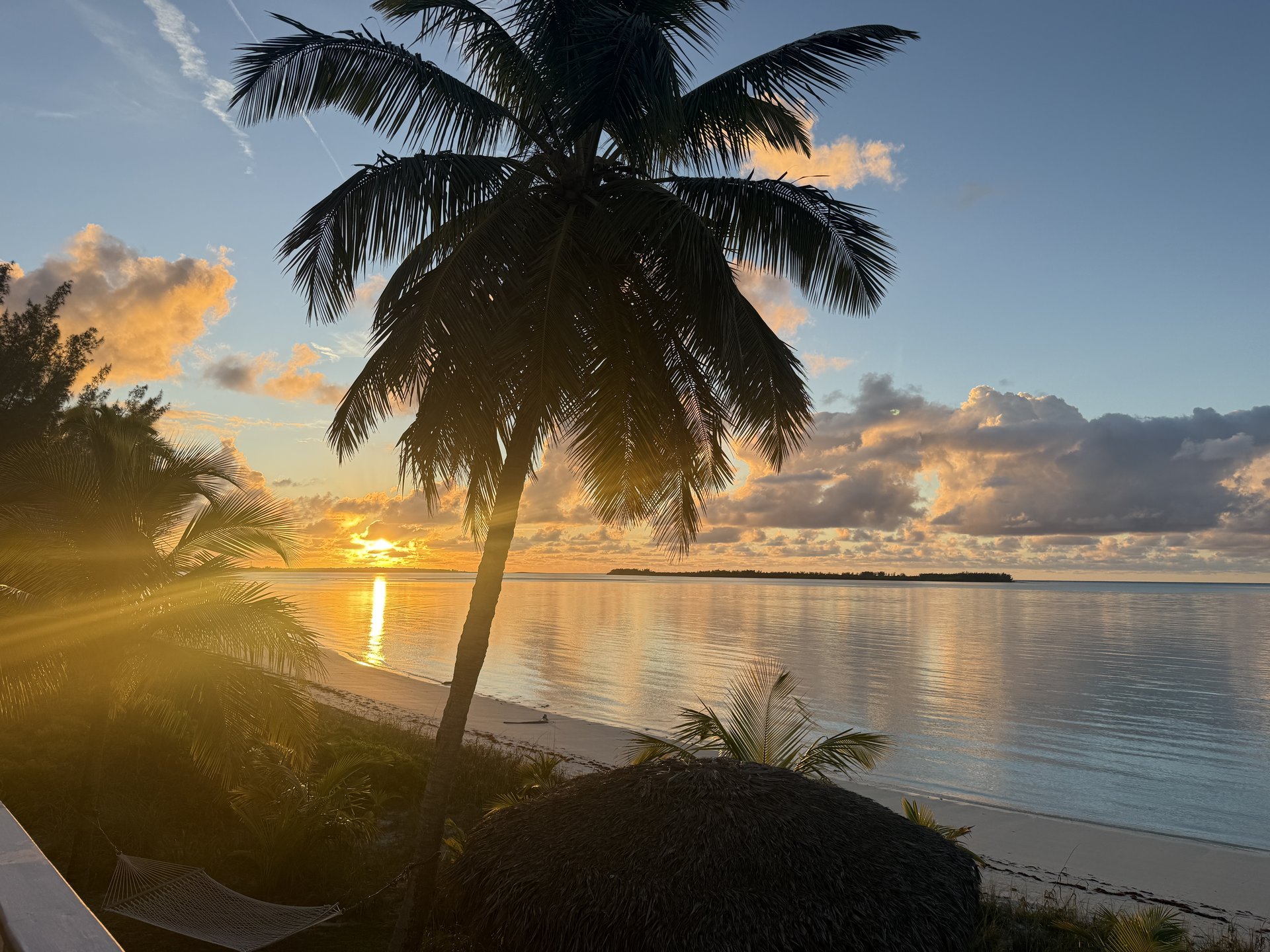 A January sunrise viewed from the deck of Abaco Palms