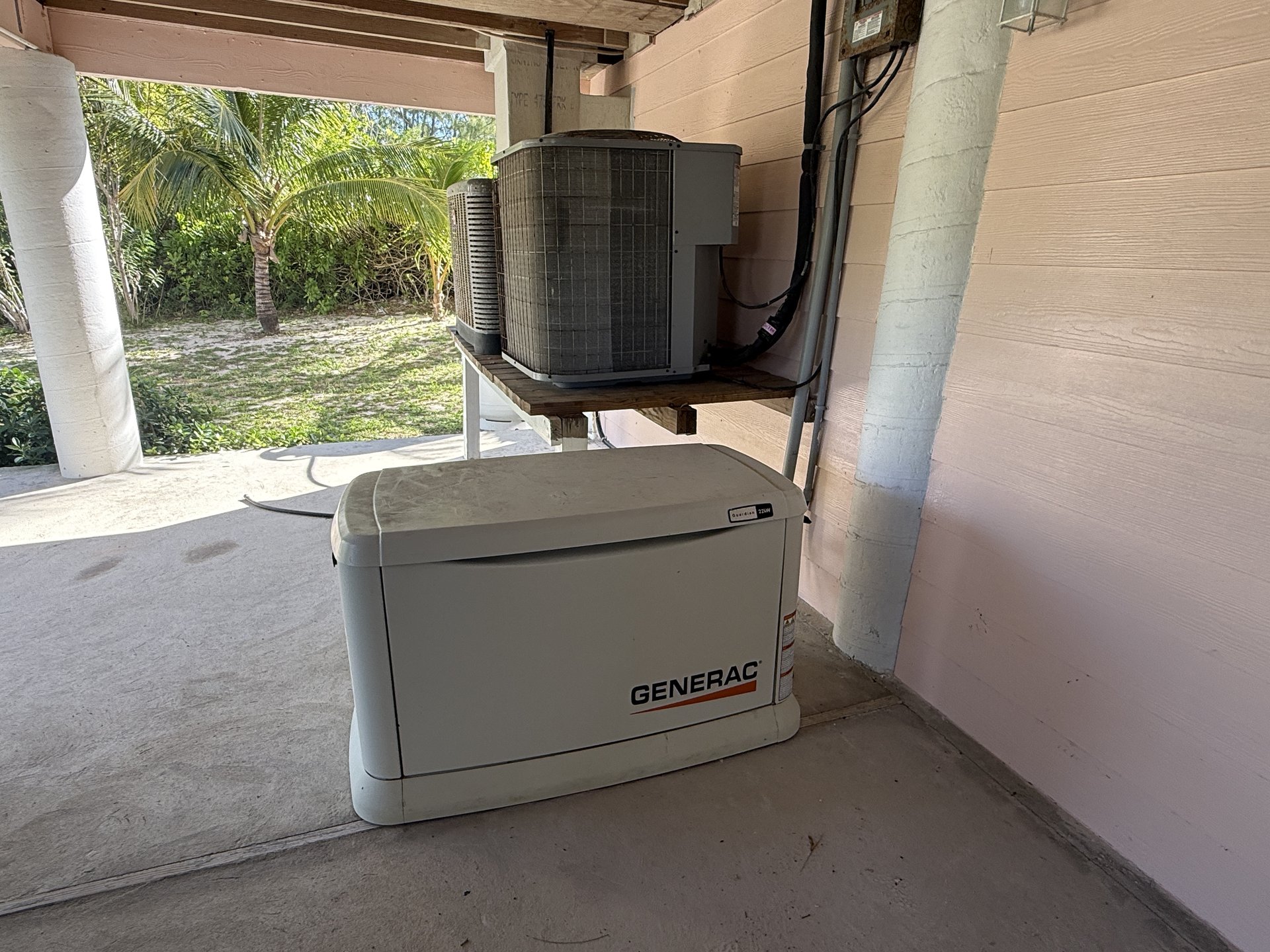 Whole house, Generac generator for backup power