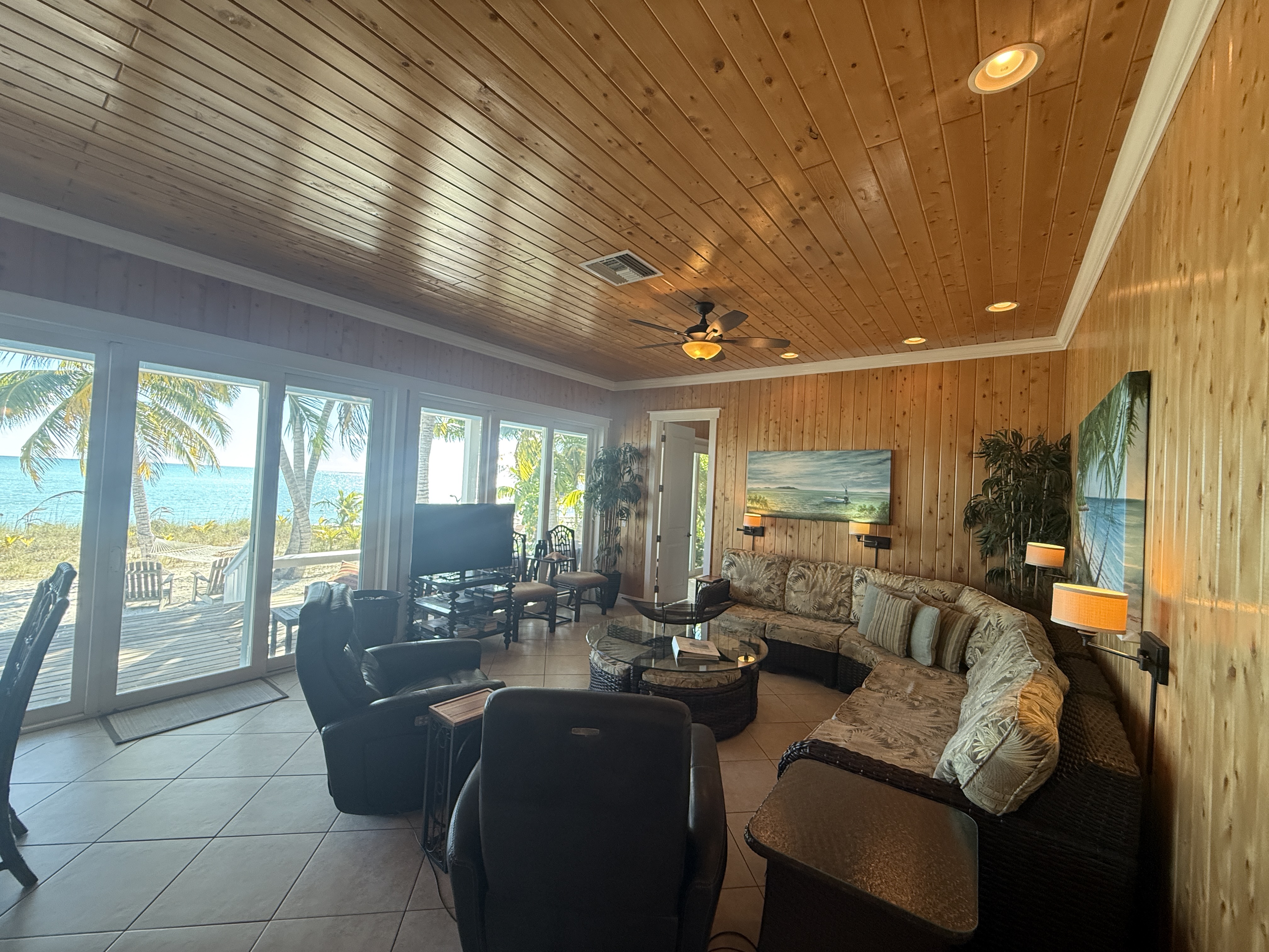 Large Great Room with ample seating and panoramic ocean views