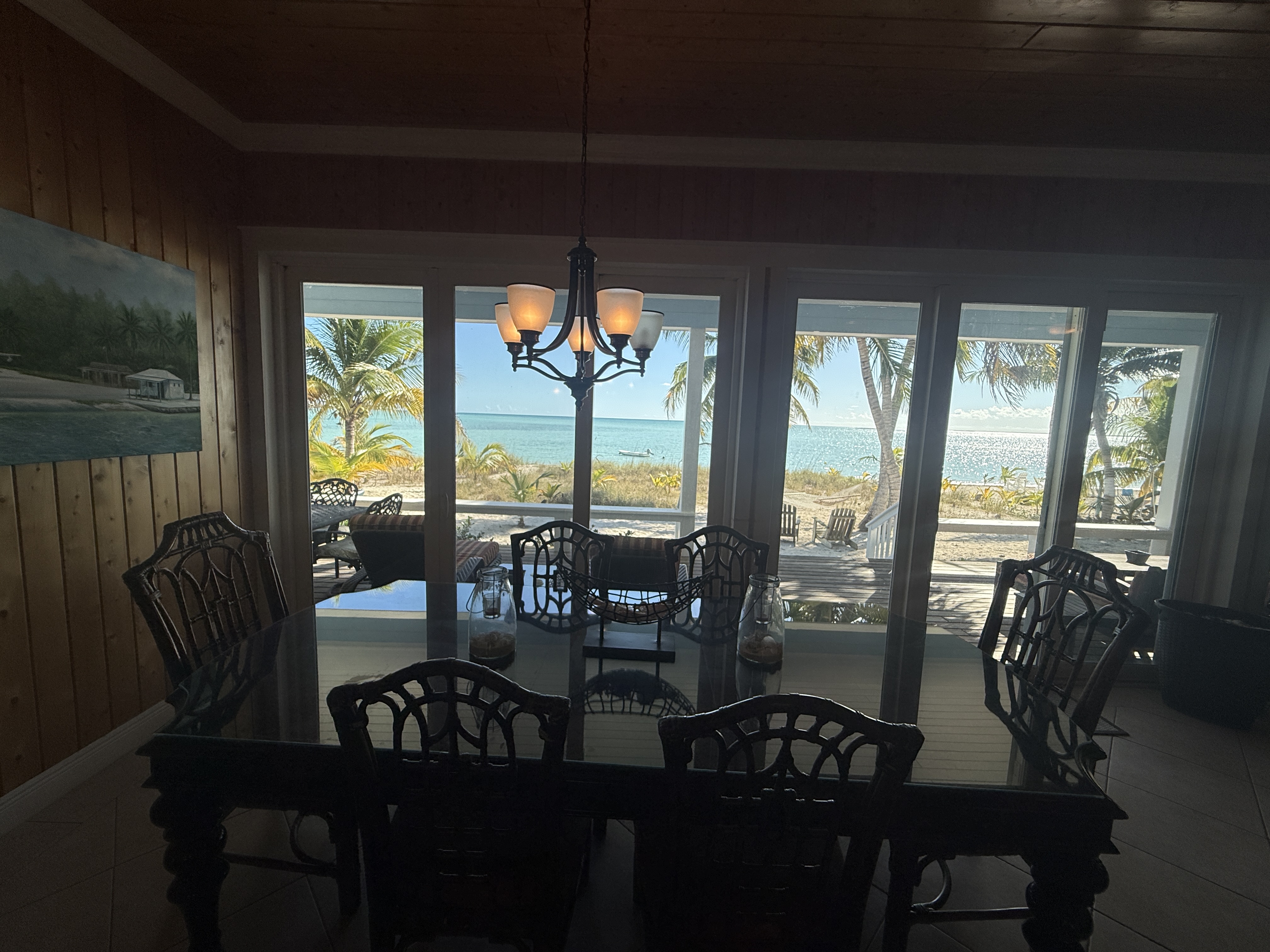 Panoramic ocean view from the Kitchen and Dining Table