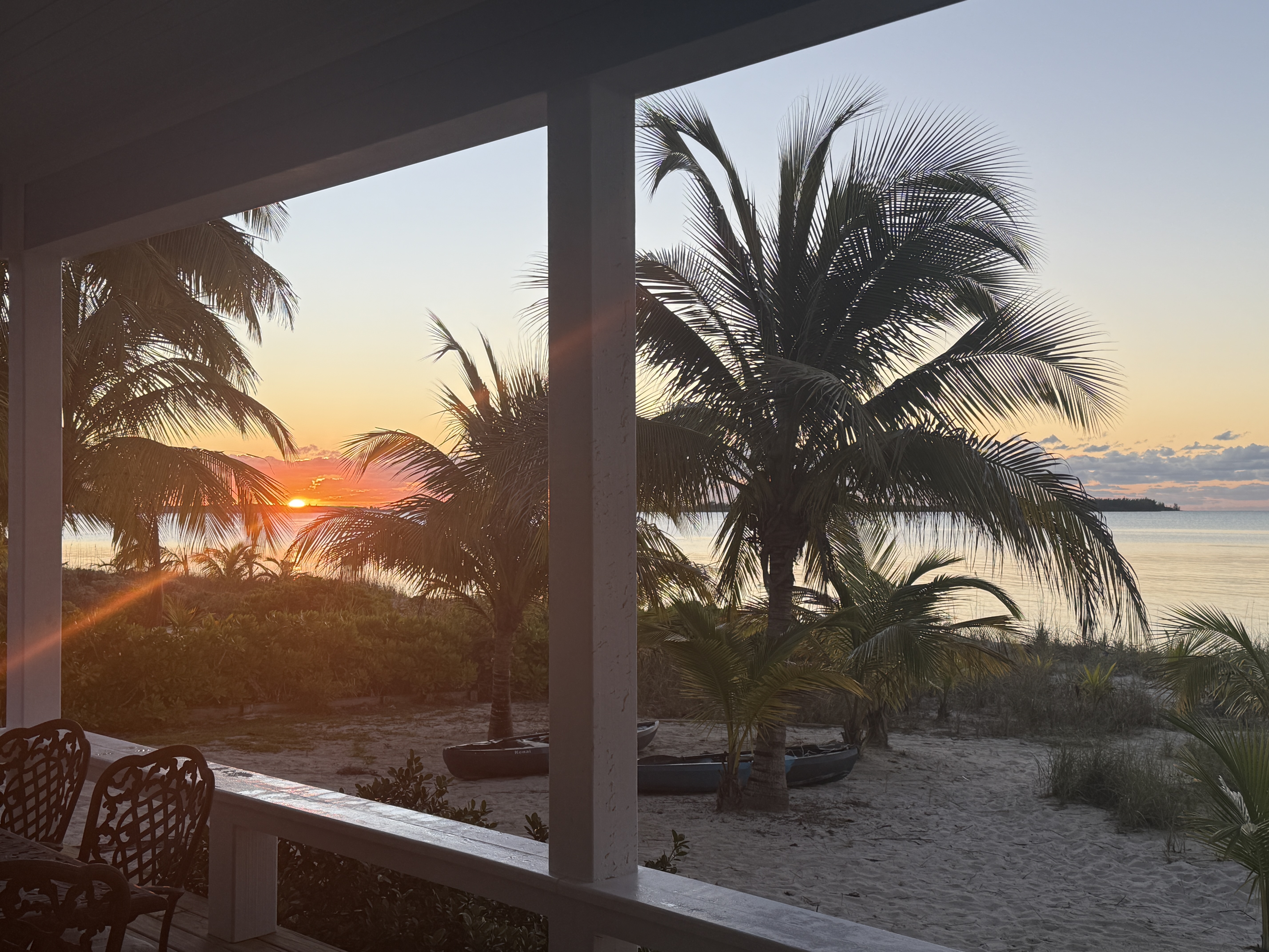 An early January Sunrise from deck of Camp David