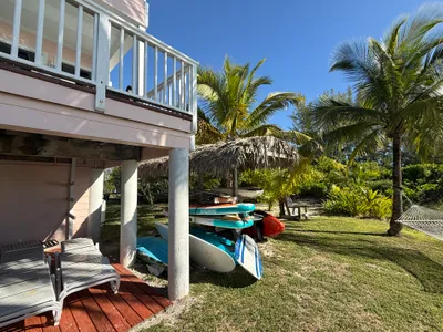 Kayaks and paddle boards are ready for you...