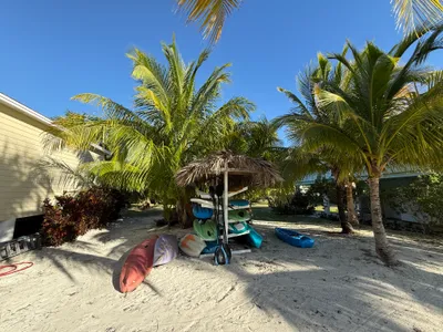 Paddle Boards and Kayaks on the rack between Kokomo and Calypso are shared by the 2 houses.