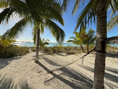 The hammock is a great place to relax on the beach at Calypso