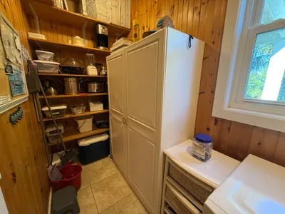 The pantry/laundry room, off the kitchen