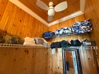 Extra large closet in the West Master can fit a full size, blowup mattress, or one of the 2 available 'Pack & Plays' - sleeping space for little ones.