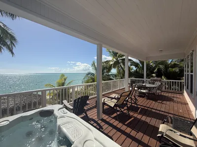 Large elevated deck overlooking the Atlantic