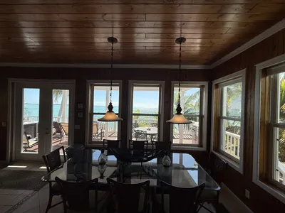 Dining with an ocean view