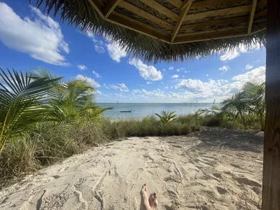 Relaxing under the Tiki...