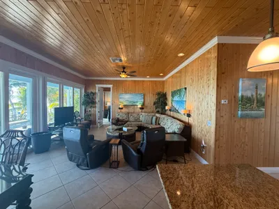 Open concept living at Camp David