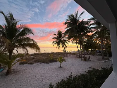 Pink and orange sunset at Camp David.  Every night is a new 'painting'