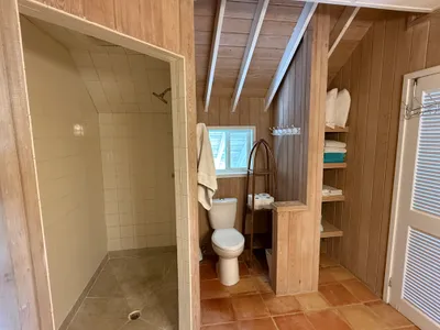 Top floor bathroom with walk in shower