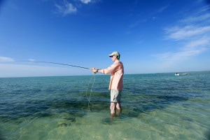 Fly fishing at Casuarina Point