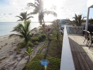 Looking west from the Abaco Palms main deck - notice some of the new sod that survived the storm! 
